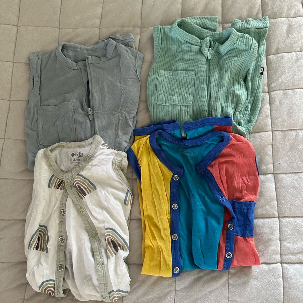 Kyte Baby Sleeveless romper bundle 0-3m